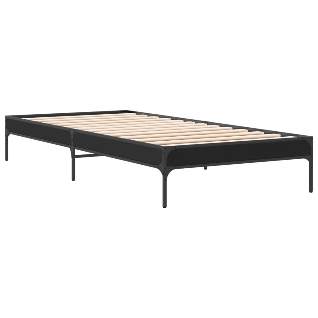 Bed Frame without Mattress Black 90x200 cm